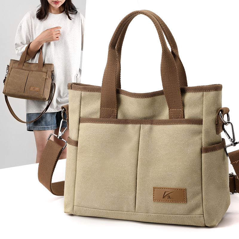 Luxury Bags Korea - New Casual Canvas Bag Large Capacity