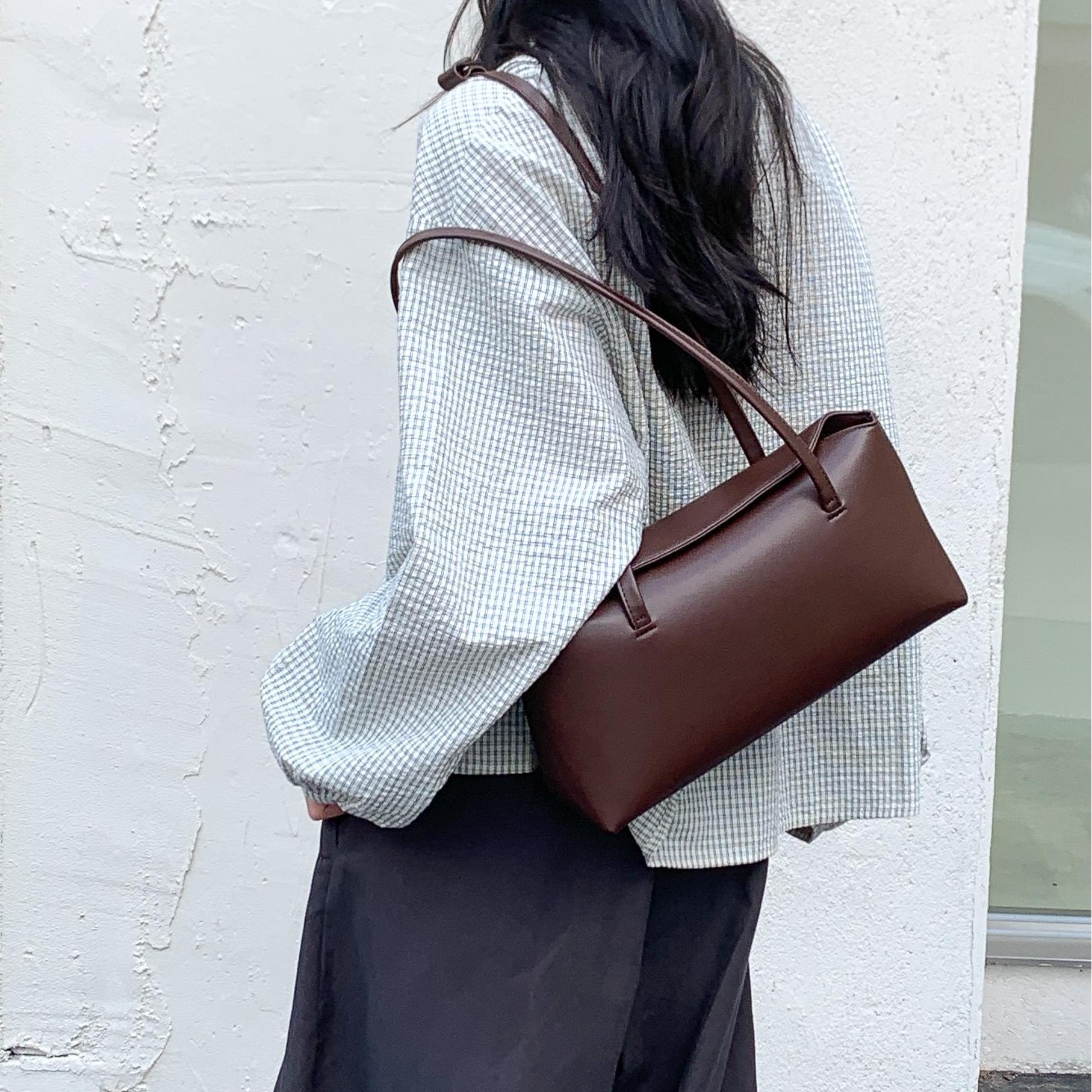 Luxury Bags Korea - Korean Simple PU Leather Shoulder Bag