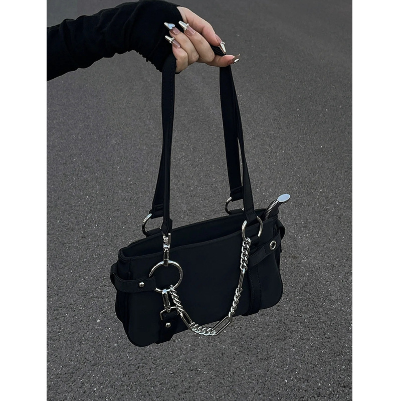 Canvas Tote Designer - Fashion Design Gothic Chain Ladies Underarm