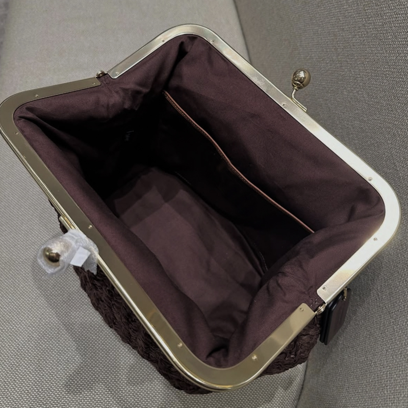 Hand-Woven Kisslock Frame Shou - đánh giá và giá Luxury Bags Reseller