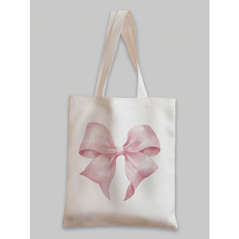 ROMWE Kawaii Bow Pattern Canva - đánh giá và giá Canvas Tote Designer