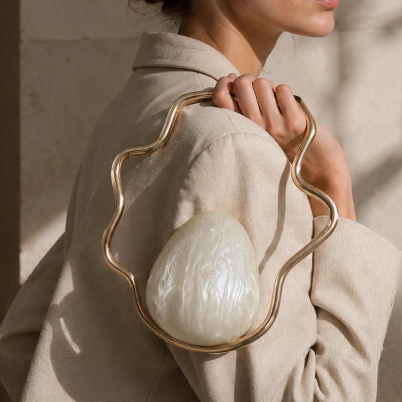 Women mini Acrylic Egg Bag Cut - đánh giá và giá Luxury Bags Reseller