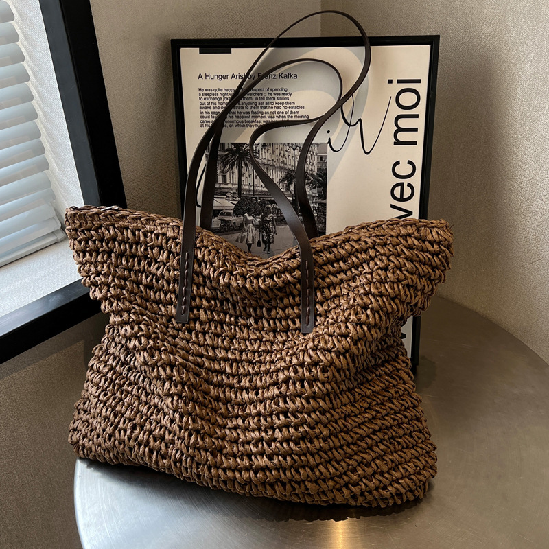 Straw Woven Tote Bags Casual L - đánh giá và giá Luxury Bags Big
