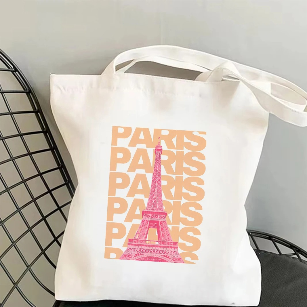 Chicago London Eiffel Tower Gr - đánh giá và giá Canvas Tote Designer