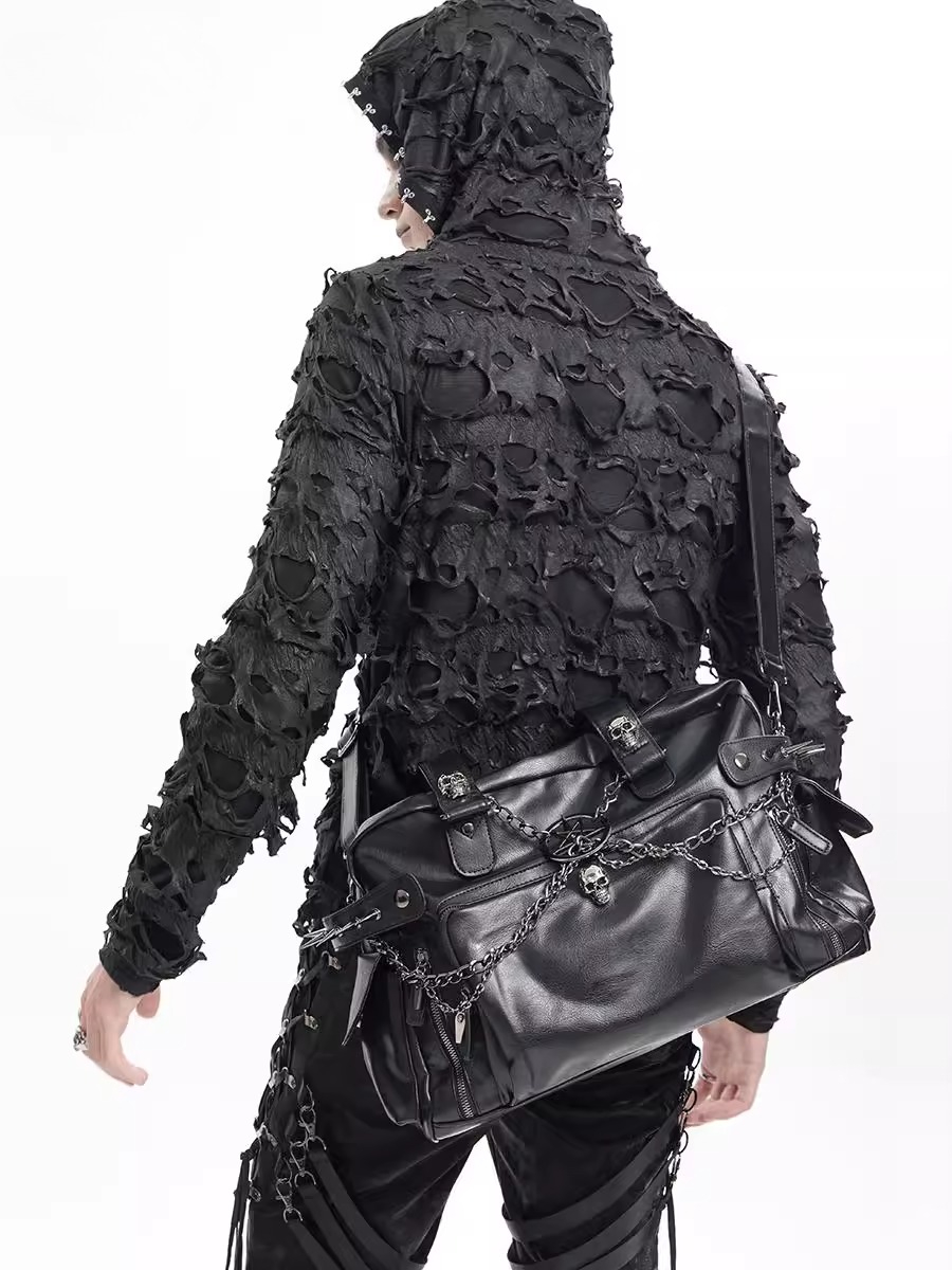 Fashion Black Zipper Skull Des - đánh giá và giá Luxury Bags Big